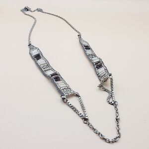 Very Vintage AEO Long Seed Bead and Chain Necklace